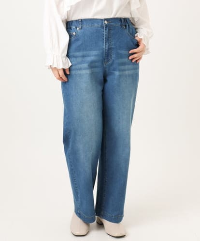 OLLCD10109 eur3 【WEB先行販売】【大きいサイズ】ワイドストレートデニム