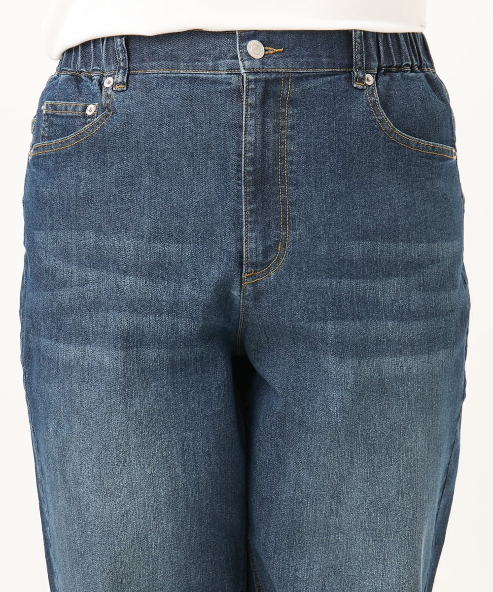 OLLCD10109 eur3(エウルキューブ) 【WEB先行販売】【大きいサイズ】ワイドストレートデニム ネイビー(57)