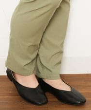 OLLCS04080 eur3(エウルキューブ) 【大きいサイズ】さらさらストレッチストレートパンツ カーキ(36)