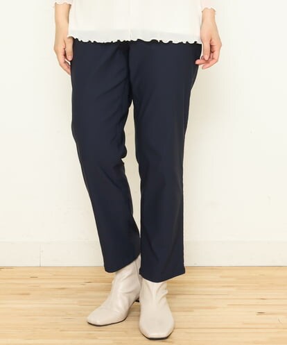 OLLCS04080 eur3 【雑誌掲載】【大きいサイズ】さらさらストレッチストレートパンツ