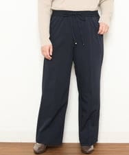 OLLCS12090 eur3(エウルキューブ) 【大きいサイズ/a.v.v×eur3】ストレートワイドパンツ ネイビー(57)