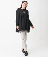 OLLCV08089 eur3(エウルキューブ) 【大きいサイズ】ストレッチスリムパンツ ライトグレー(91)