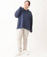 OLLCV08089 eur3(エウルキューブ) 【大きいサイズ】ストレッチスリムパンツ ライトグレー(91)