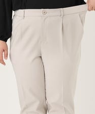 OLLDA01139 eur3(エウルキューブ) 【大きいサイズ/11号サイズあり/セットアップ対応】Wクロスストレッチテーパードパンツ グレージュ(89)