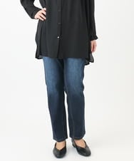 OLLDA15089 eur3(エウルキューブ) 【大きいサイズ】ストレッチスリムデニム ネイビー(57)