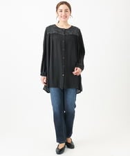 OLLDA15089 eur3(エウルキューブ) 【大きいサイズ】ストレッチスリムデニム ネイビー(57)