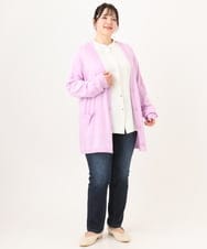 OLLDA15089 eur3(エウルキューブ) 【大きいサイズ】ストレッチスリムデニム ネイビー(57)
