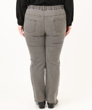 OLLDA15089 eur3(エウルキューブ) 【大きいサイズ】ストレッチスリムデニム ライトグレー(91)
