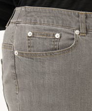 OLLDA15089 eur3(エウルキューブ) 【大きいサイズ】ストレッチスリムデニム ライトグレー(91)