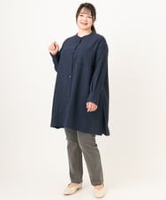OLLDA15089 eur3(エウルキューブ) 【大きいサイズ】ストレッチスリムデニム ライトグレー(91)