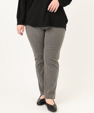 OLLDA15089 eur3(エウルキューブ) 【大きいサイズ】ストレッチスリムデニム ライトグレー(91)