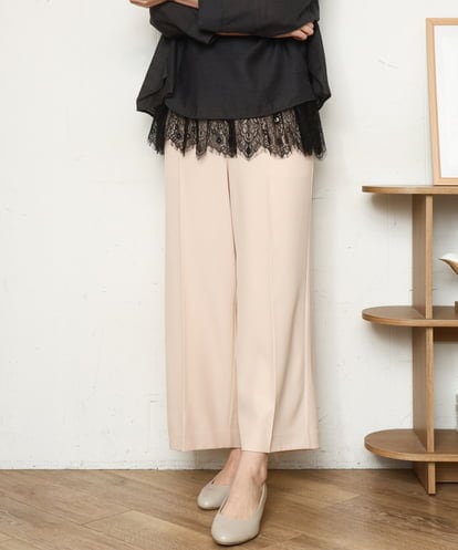 OLLDD02119 eur3 【WEB先行販売】【大きいサイズ】センタープレスワイドパンツ