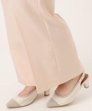 OLLDD02119 eur3(エウルキューブ) 【WEB先行販売】【大きいサイズ】センタープレスワイドパンツ ライトピンク(01)