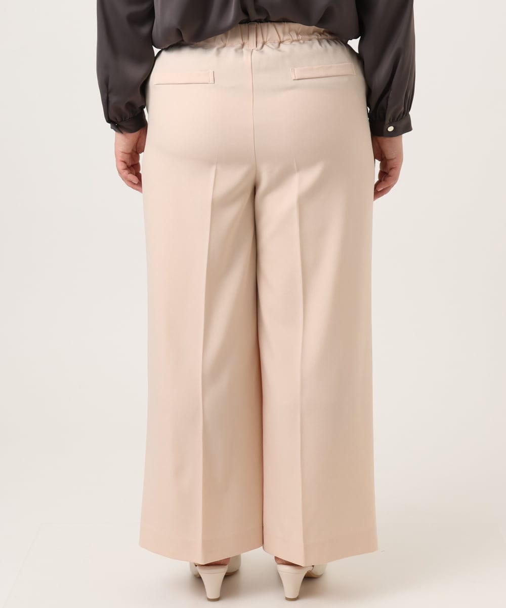 OLLDD02119 eur3(エウルキューブ) 【WEB先行販売】【大きいサイズ】センタープレスワイドパンツ ライトピンク(01)