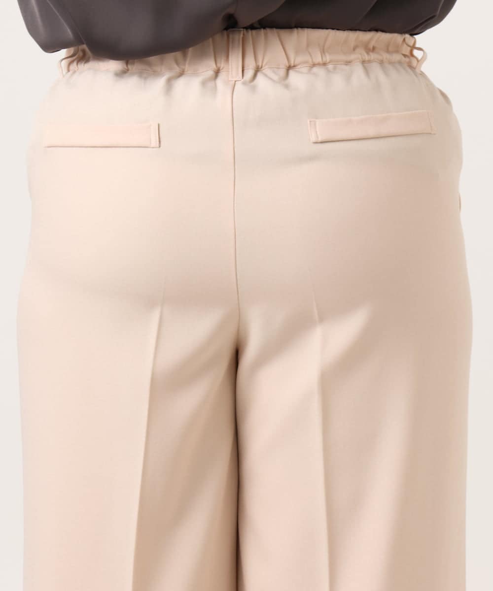 OLLDD02119 eur3(エウルキューブ) 【WEB先行販売】【大きいサイズ】センタープレスワイドパンツ ライトピンク(01)