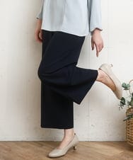 OLLDD02119 eur3(エウルキューブ) 【WEB先行販売】【大きいサイズ】センタープレスワイドパンツ ネイビー(57)