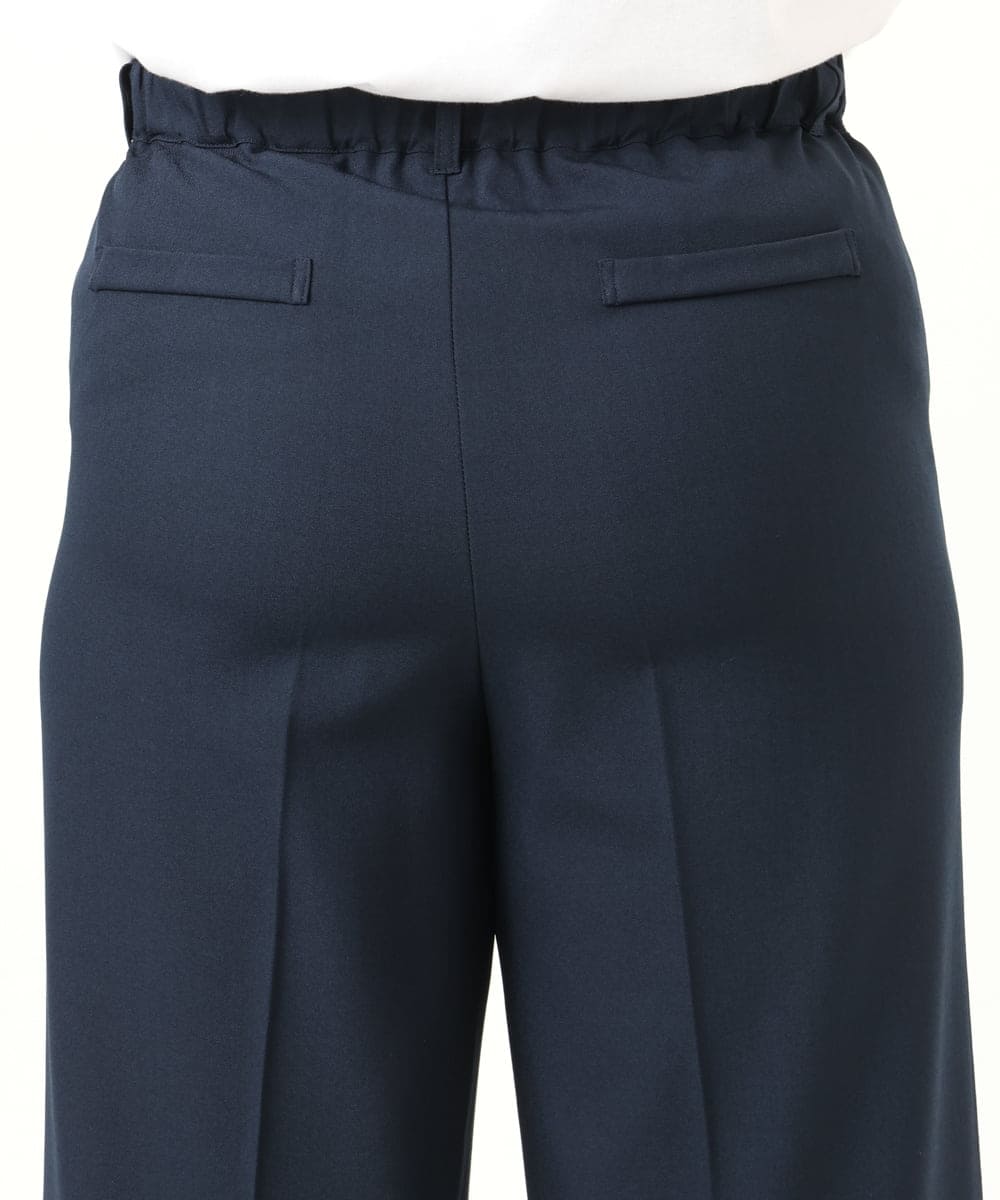 OLLDD02119 eur3(エウルキューブ) 【WEB先行販売】【大きいサイズ】センタープレスワイドパンツ ネイビー(57)
