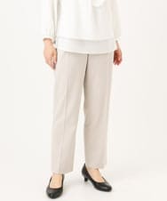 OLLDD04139 eur3(エウルキューブ) 【大きいサイズ/11号サイズあり】Wクロステーパードパンツ グレージュ(89)