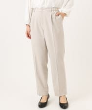 OLLDD04139 eur3(エウルキューブ) 【大きいサイズ/11号サイズあり】Wクロステーパードパンツ グレージュ(89)