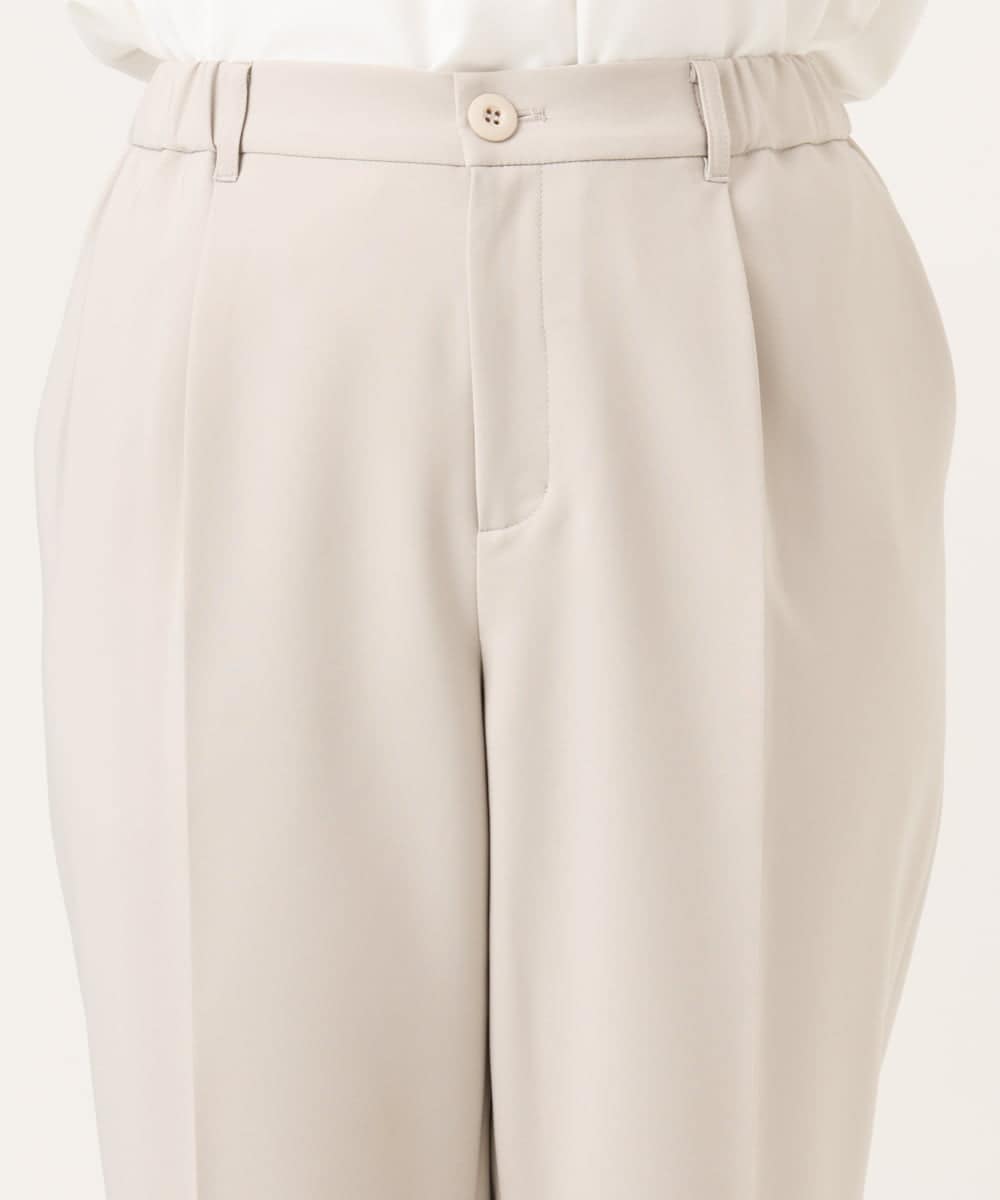 OLLDD04139 eur3(エウルキューブ) 【大きいサイズ/11号サイズあり】Wクロステーパードパンツ グレージュ(89)