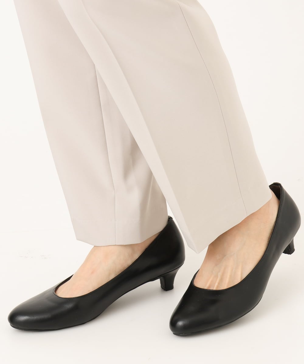 OLLDD04139 eur3(エウルキューブ) 【大きいサイズ/11号サイズあり】Wクロステーパードパンツ グレージュ(89)