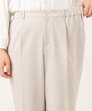 OLLDD04139 eur3(エウルキューブ) 【大きいサイズ/11号サイズあり】Wクロステーパードパンツ グレージュ(89)