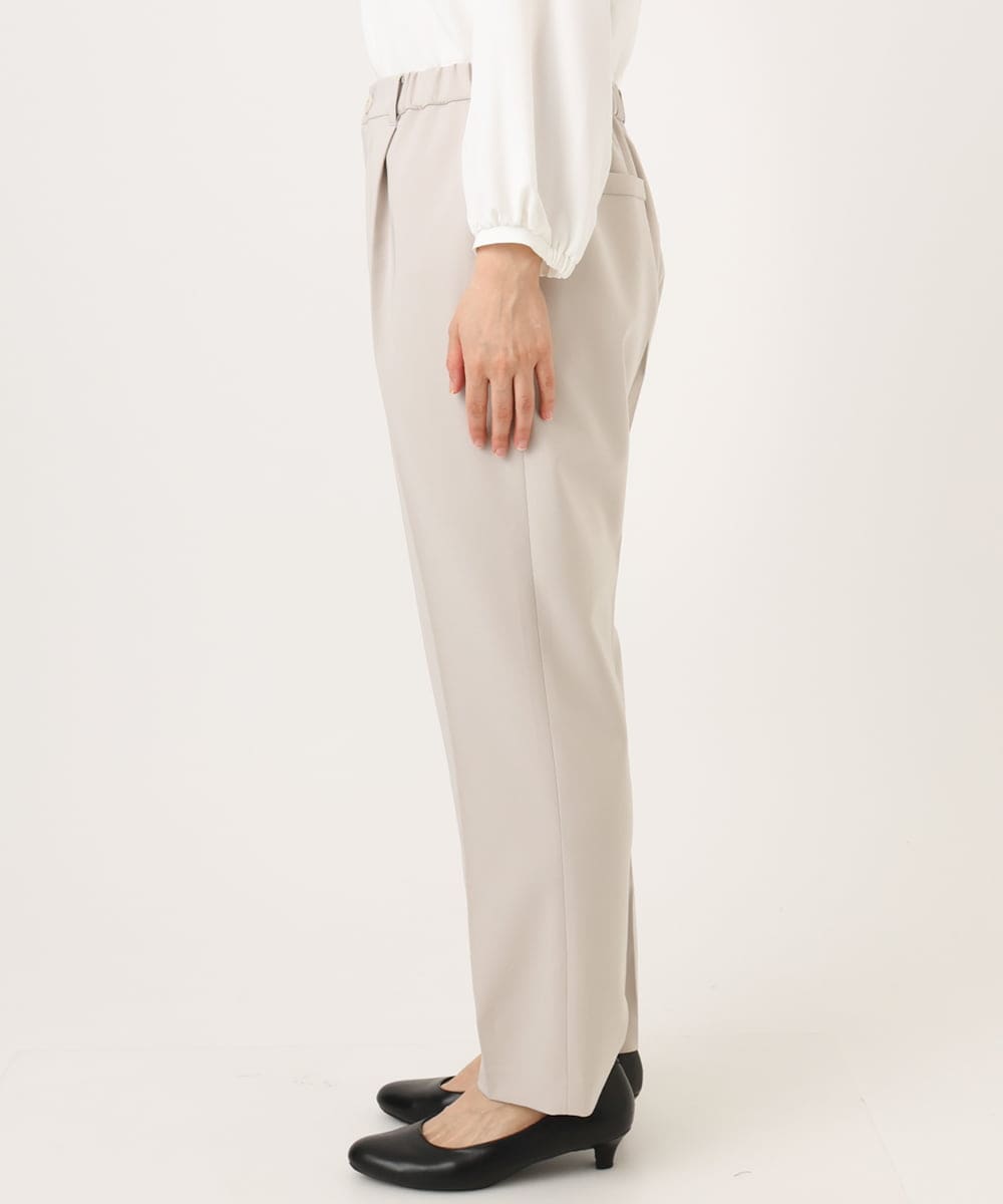 OLLDD04139 eur3(エウルキューブ) 【大きいサイズ/11号サイズあり】Wクロステーパードパンツ グレージュ(89)