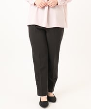 OLLDD04139 eur3(エウルキューブ) 【大きいサイズ/11号サイズあり】Wクロステーパードパンツ ブラック(94)