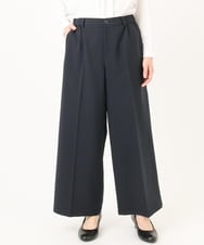 OLLDD05139 eur3(エウルキューブ) 【大きいサイズ/11号サイズあり】Wクロスワイドパンツ ネイビー(57)