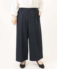 OLLDD05139 eur3(エウルキューブ) 【大きいサイズ/11号サイズあり】Wクロスワイドパンツ ネイビー(57)