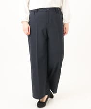 OLLDD05139 eur3(エウルキューブ) 【大きいサイズ/11号サイズあり】Wクロスワイドパンツ ネイビー(57)