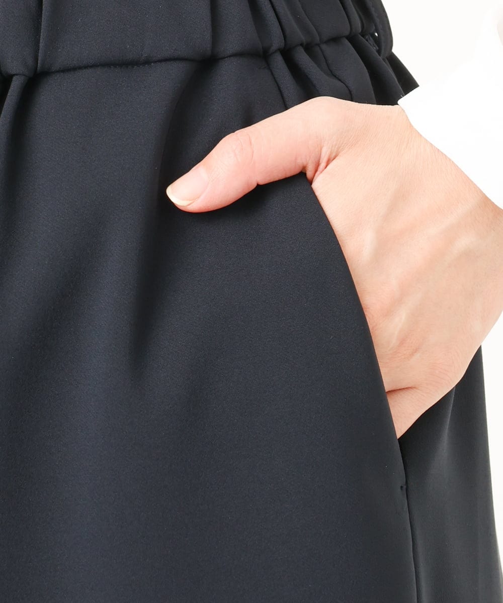 OLLDD05139 eur3(エウルキューブ) 【大きいサイズ/11号サイズあり】Wクロスワイドパンツ ネイビー(57)