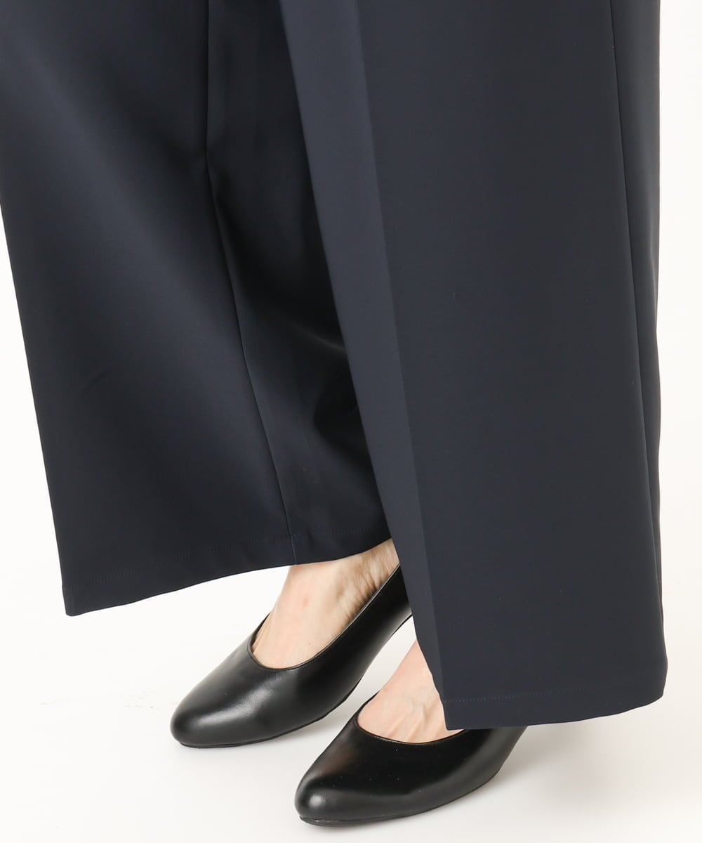 OLLDD05139 eur3(エウルキューブ) 【大きいサイズ/11号サイズあり】Wクロスワイドパンツ ネイビー(57)