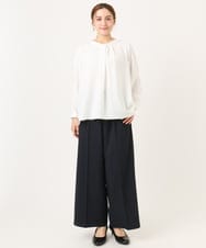 OLLDD05139 eur3(エウルキューブ) 【大きいサイズ/11号サイズあり】Wクロスワイドパンツ ネイビー(57)