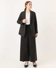 OLLDD05139 eur3(エウルキューブ) 【大きいサイズ/11号サイズあり】Wクロスワイドパンツ ブラック(94)