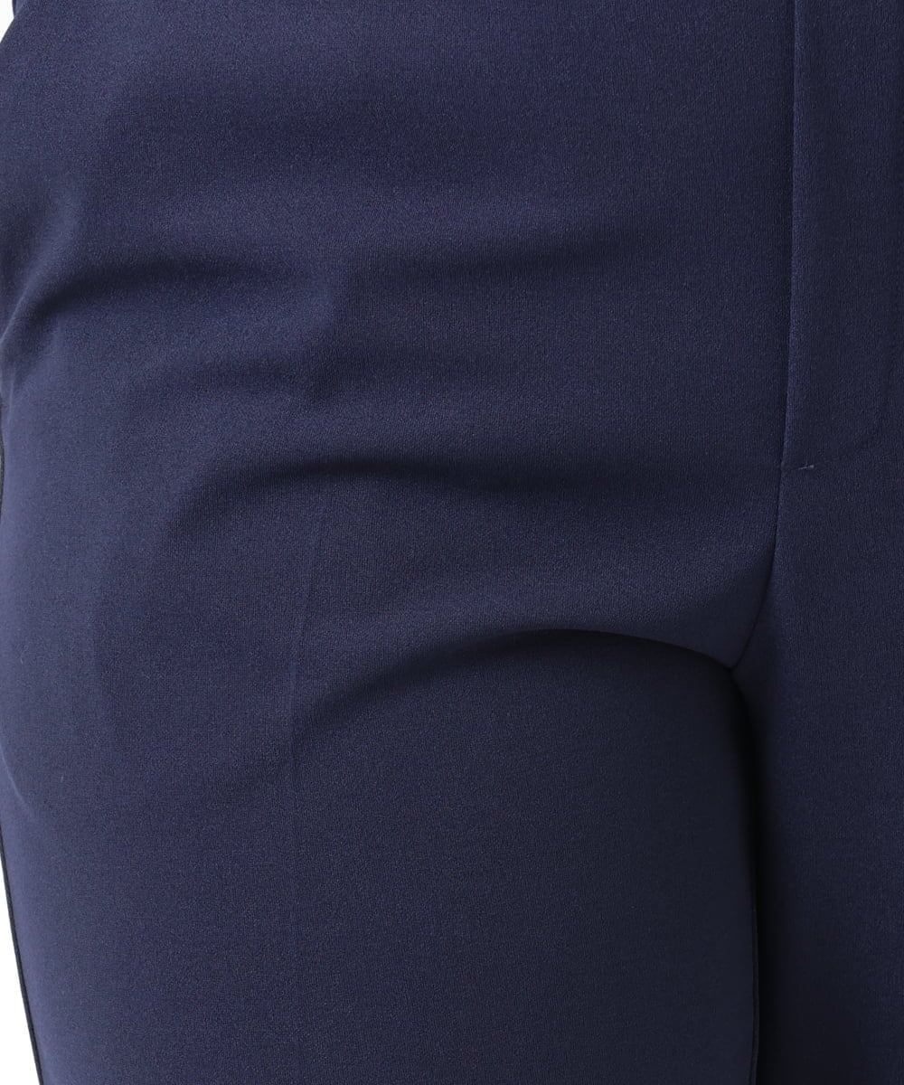 OLLDD09119 eur3(エウルキューブ) 【大きいサイズ/11号サイズあり/セットアップ対応】カットジョーゼットテーパードパンツ ネイビー(57)