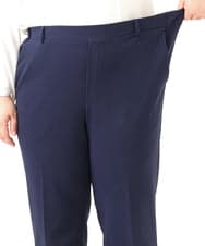 OLLDD09119 eur3(エウルキューブ) 【大きいサイズ/11号サイズあり/セットアップ対応】カットジョーゼットテーパードパンツ ネイビー(57)