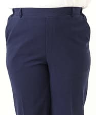 OLLDD09119 eur3(エウルキューブ) 【大きいサイズ/11号サイズあり/セットアップ対応】カットジョーゼットテーパードパンツ ネイビー(57)