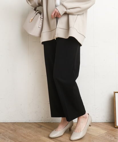 OLLDD09119 eur3 【大きいサイズ/11号サイズあり/セットアップ対応】カットジョーゼットテーパードパンツ