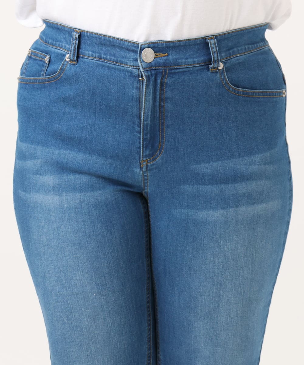 OLLDD13099 eur3(エウルキューブ) 【大きいサイズ】ゆるフィットデニム ライトブルー(50)