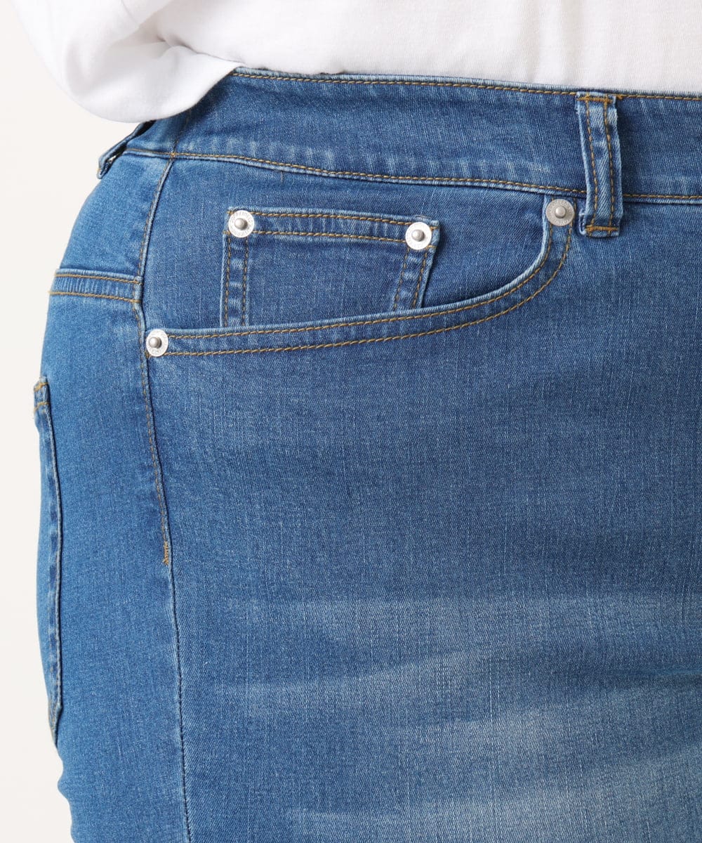 OLLDD13099 eur3(エウルキューブ) 【大きいサイズ】ゆるフィットデニム ライトブルー(50)