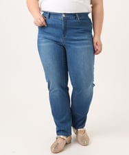 OLLDD13099 eur3(エウルキューブ) 【大きいサイズ】ゆるフィットデニム ライトブルー(50)