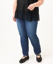 OLLDD13099 eur3(エウルキューブ) 【大きいサイズ】ゆるフィットデニム ネイビー(57)