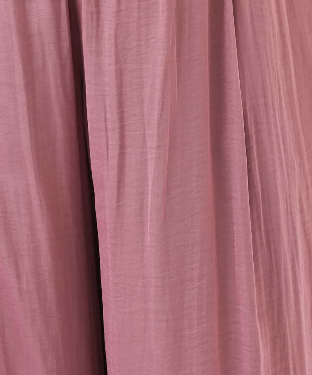 OLLDM03080 eur3(エウルキューブ) 【大きいサイズ】ストンと落ちるサテンワイドパンツ ラベンダー