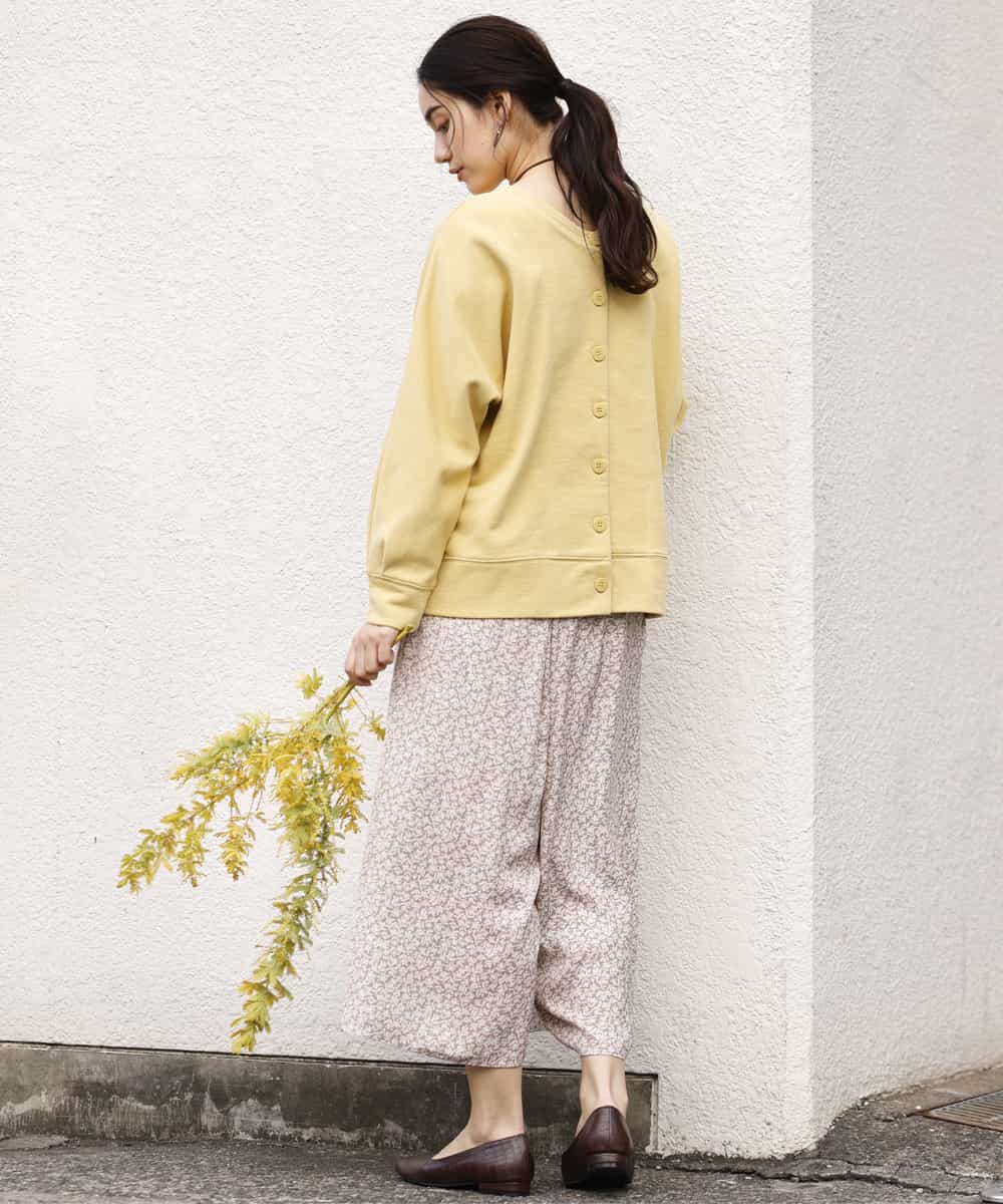 OLLDM03080 eur3(エウルキューブ) 【大きいサイズ】ストンと落ちるサテンワイドパンツ ベージュ