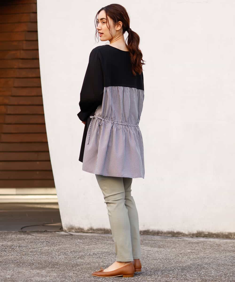OLLDP05075 eur3(エウルキューブ) 【大きいサイズ】ストレッチスリムパンツ カーキ(36)