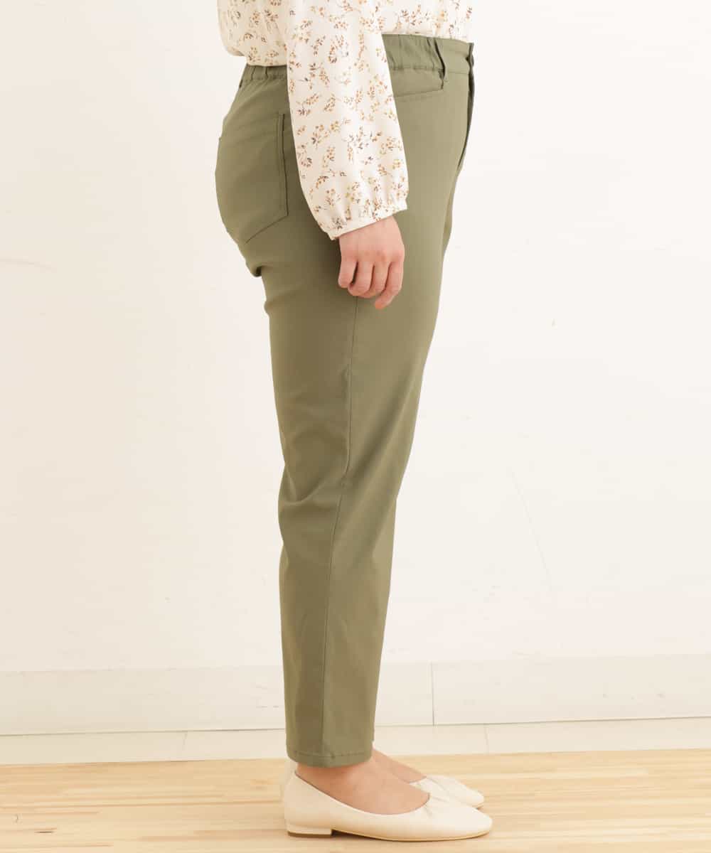 大きいサイズ さらさらストレッチストレートパンツ ロング Eur3 エウルキューブ イトキンオンラインストア