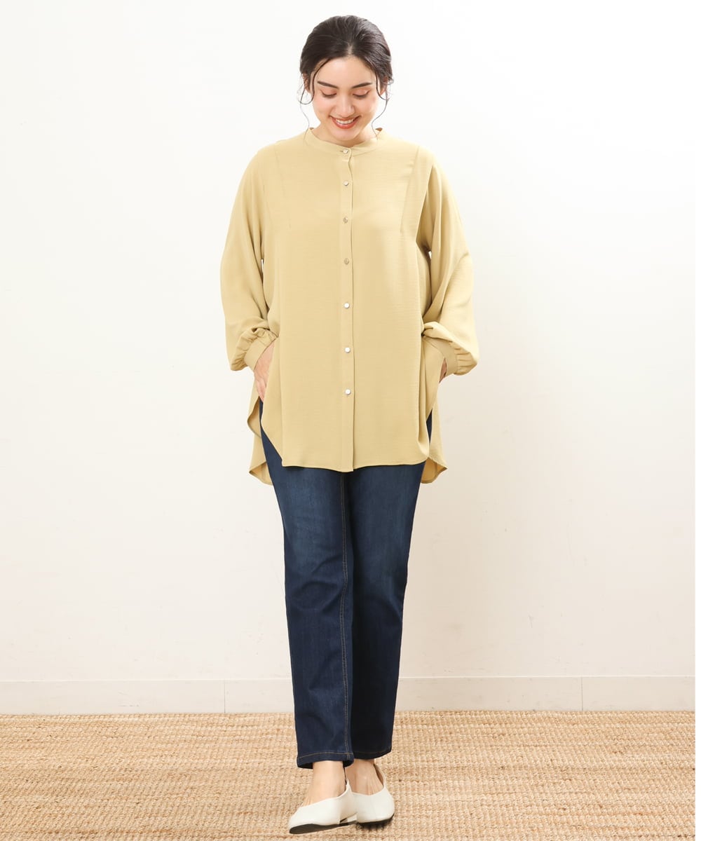 OLLDS07080 eur3(エウルキューブ) 【大きいサイズ】ストレッチデニム ネイビー(57)