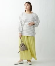 OLLDS24080 eur3(エウルキューブ) 【雑誌掲載】【大きいサイズ】メーテルサテンパンツ イエロー(25)