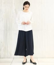 OLLDS24080 eur3(エウルキューブ) 【雑誌掲載】【大きいサイズ】メーテルサテンパンツ ネイビー(57)
